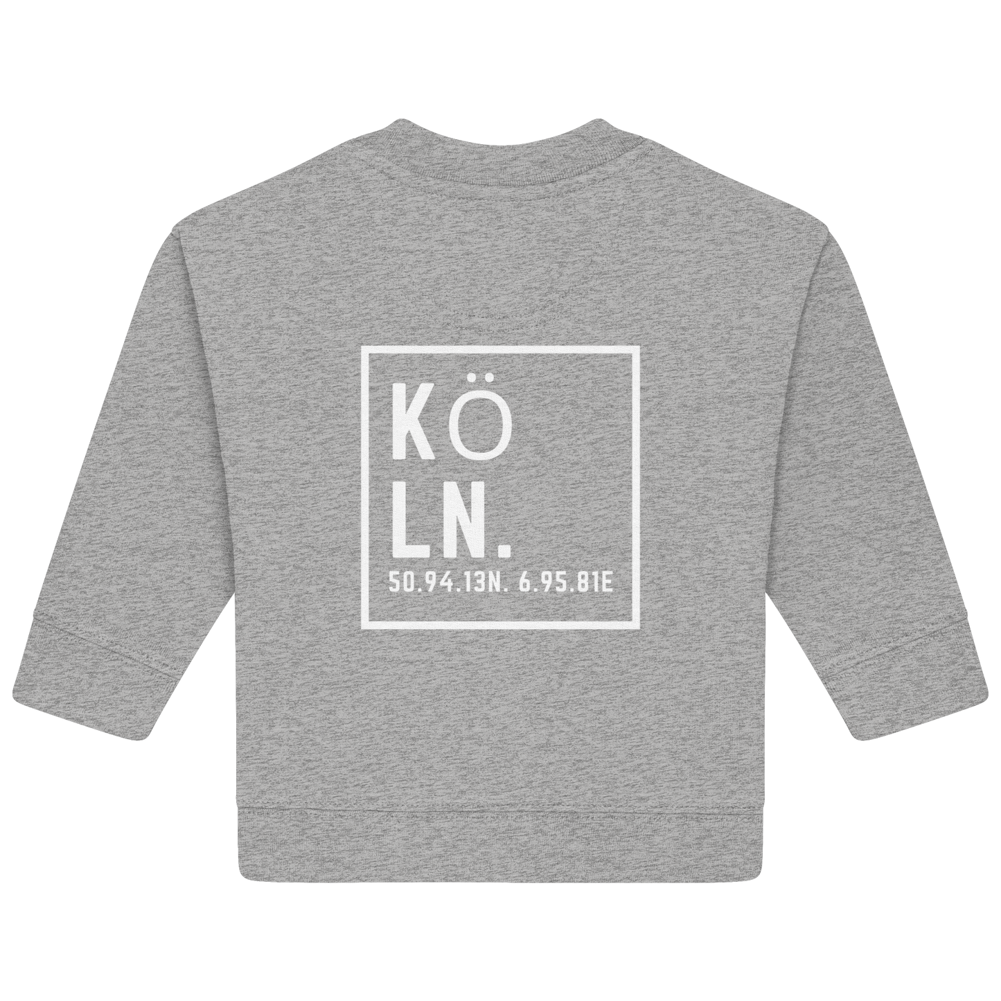 Köln Koordinaten (großer Druck auf dem Rücken) - Baby Organic Sweatshirt