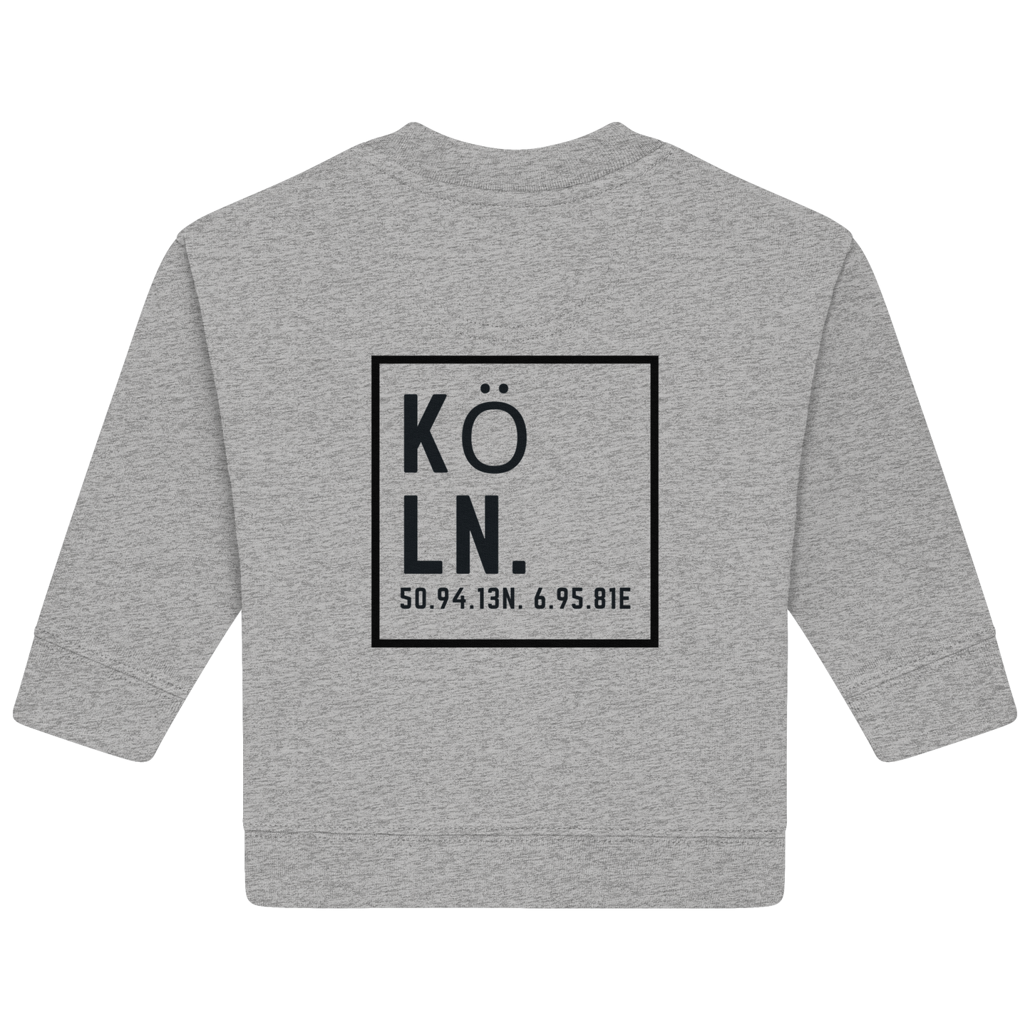 Köln Koordinaten (großer Druck auf dem Rücken) - Baby Organic Sweatshirt