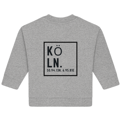 Köln Koordinaten (großer Druck auf dem Rücken) - Baby Organic Sweatshirt
