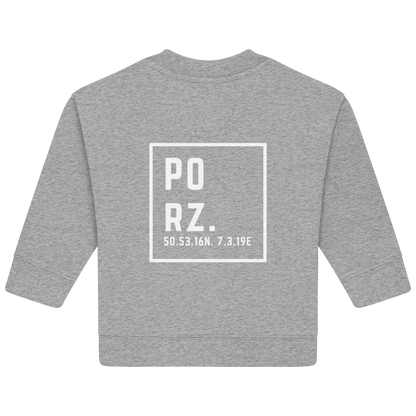 Porz Koordinaten (großer Druck Rücken) - Baby Organic Sweatshirt