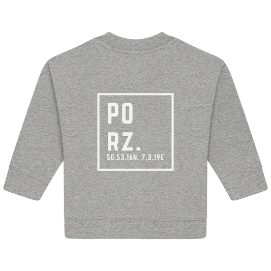 Porz Koordinaten (großer Druck Rücken) - Baby Organic Sweatshirt