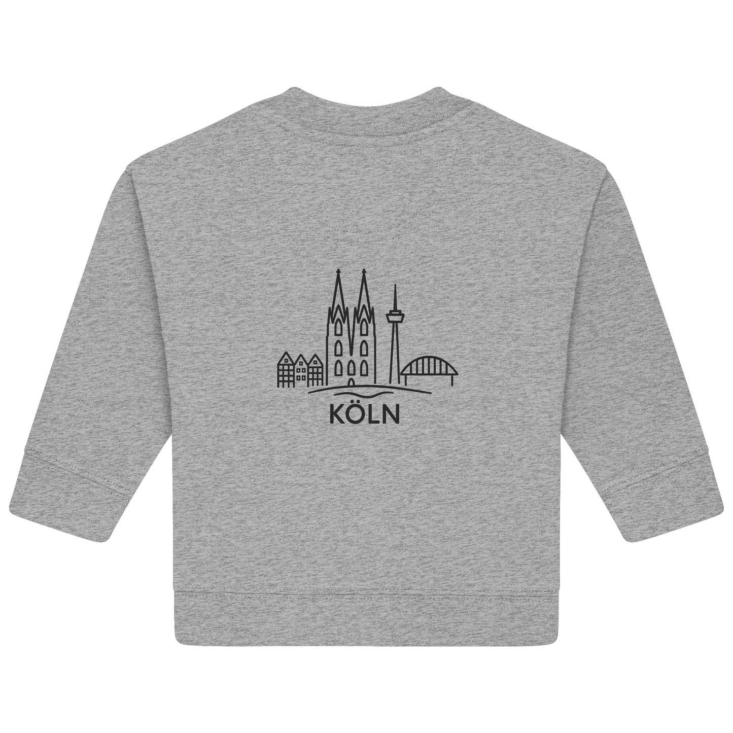 Köln Skyline (großer Druck auf dem Rücken) - Baby Organic Sweatshirt