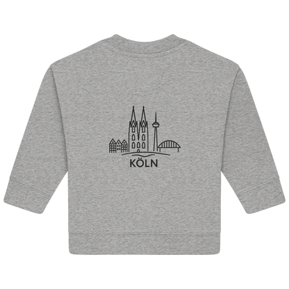 Köln Skyline (großer Druck auf dem Rücken) - Baby Organic Sweatshirt