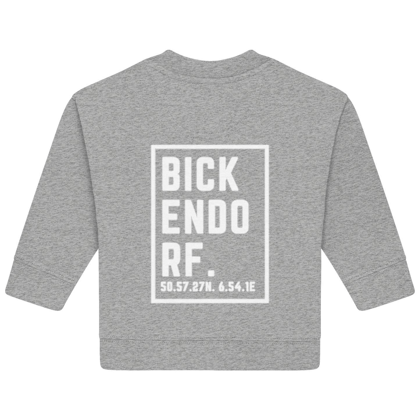 Bickendorf Koordinaten (großer Druck auf dem Rücken) - Baby Organic Sweatshirt