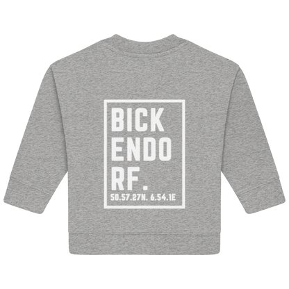 Bickendorf Koordinaten (großer Druck auf dem Rücken) - Baby Organic Sweatshirt