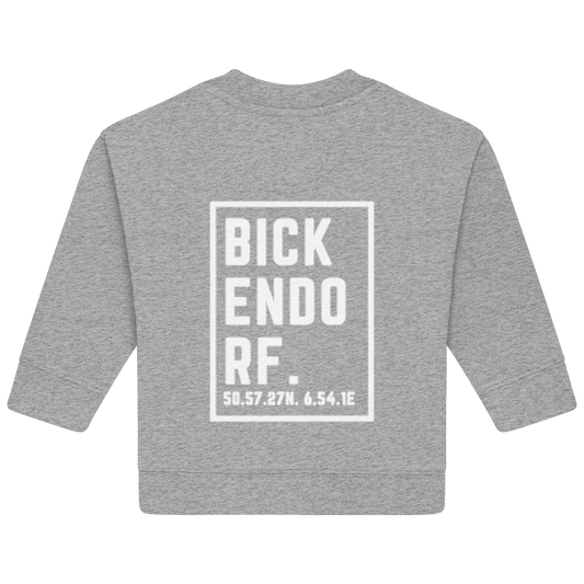 Bickendorf Koordinaten (großer Druck auf dem Rücken) - Baby Organic Sweatshirt