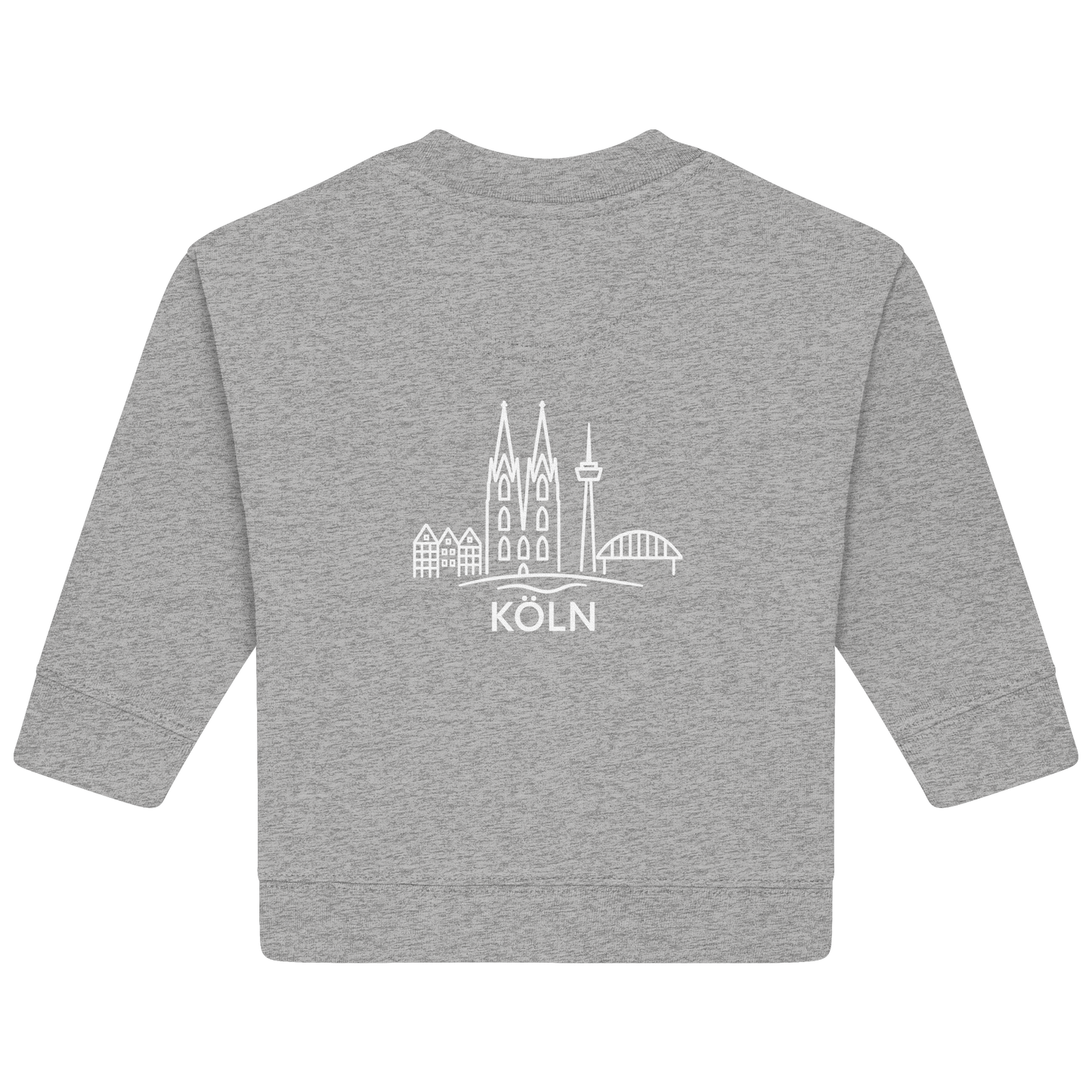 Köln Skyline (großer Druck auf dem Rücken) - Baby Organic Sweatshirt