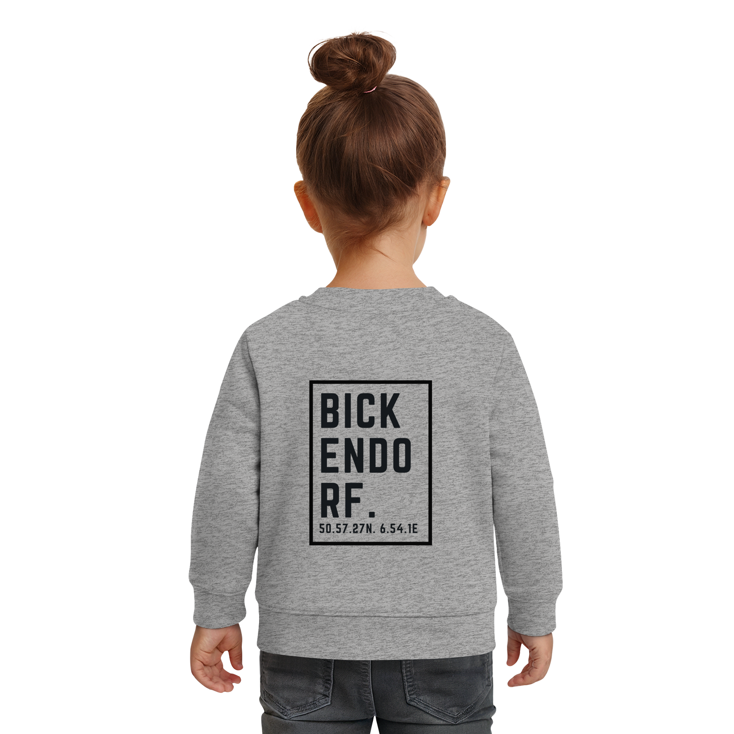 Bickendorf Koordinaten (großer Druck auf dem Rücken) - Baby Organic Sweatshirt