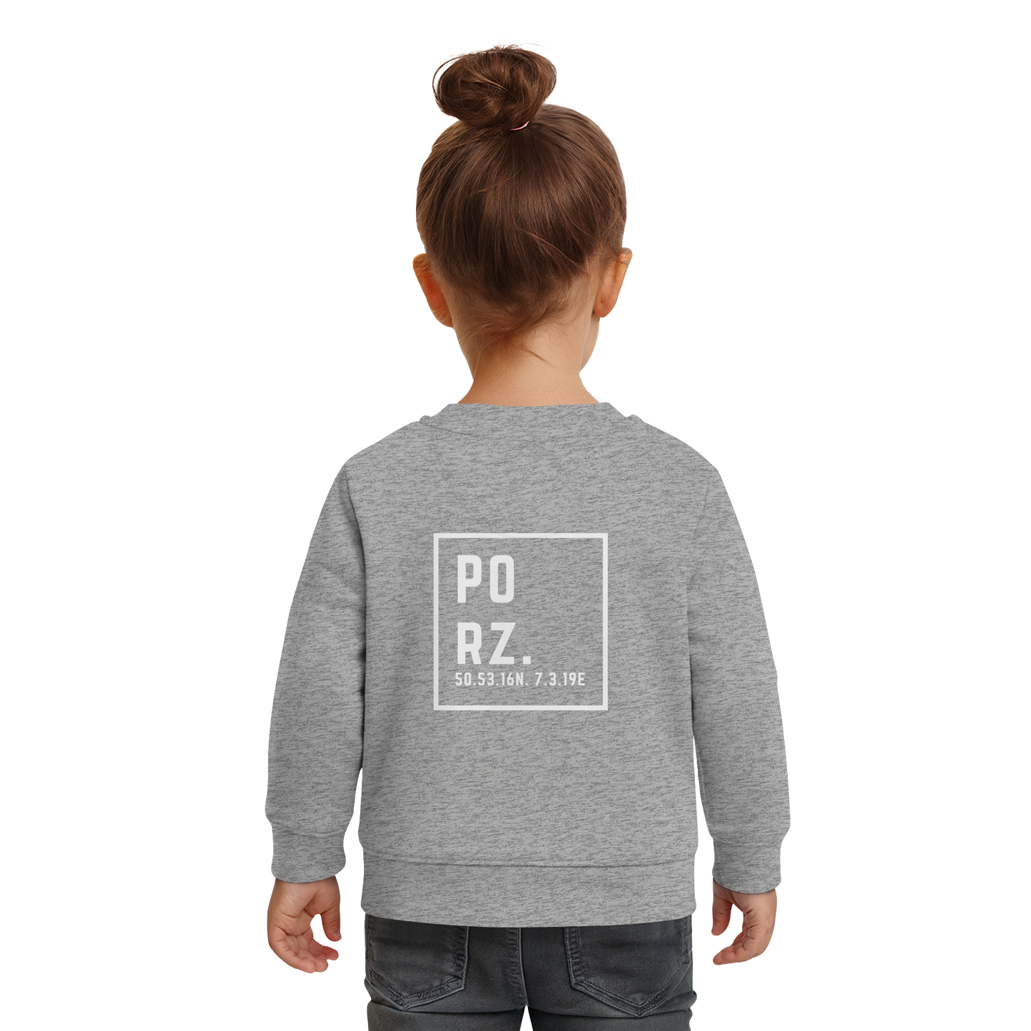 Porz Koordinaten (großer Druck Rücken) - Baby Organic Sweatshirt