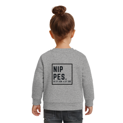 Nippes Koordinaten (großer Druck auf dem Rücken) - Baby Organic Sweatshirt
