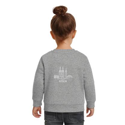 Köln Skyline (großer Druck auf dem Rücken) - Baby Organic Sweatshirt