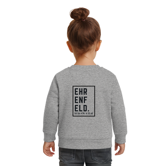 Ehrenfeld Koordinaten (großer Druck auf dem Rücken) - Baby Organic Sweatshirt