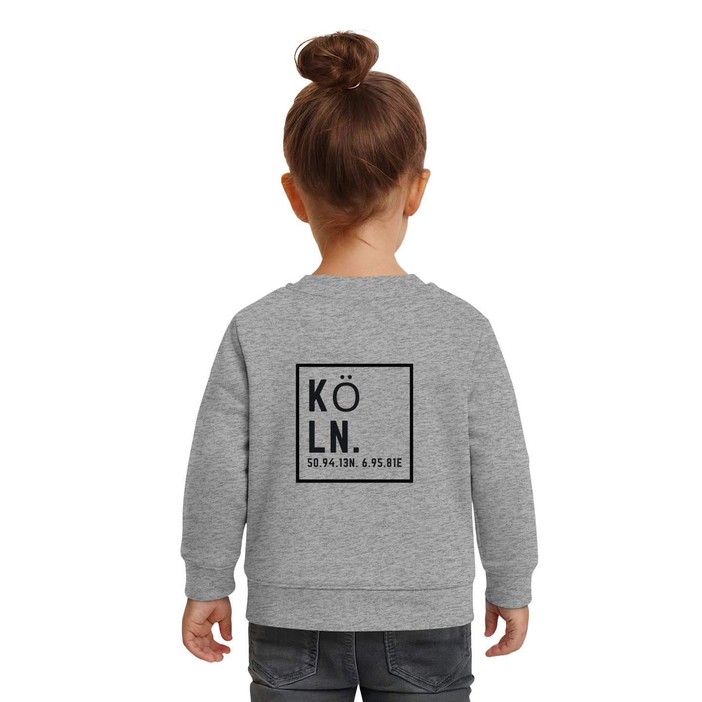 Köln Koordinaten (großer Druck auf dem Rücken) - Baby Organic Sweatshirt