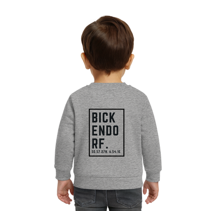 Bickendorf Koordinaten (großer Druck auf dem Rücken) - Baby Organic Sweatshirt