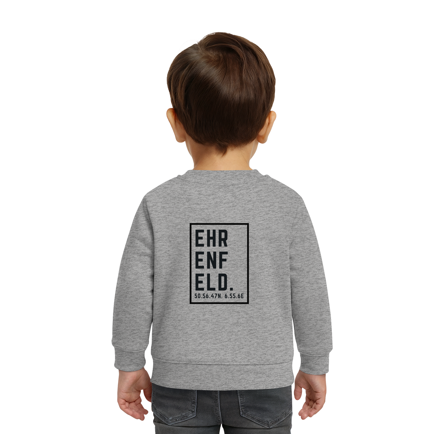 Ehrenfeld Koordinaten (großer Druck auf dem Rücken) - Baby Organic Sweatshirt