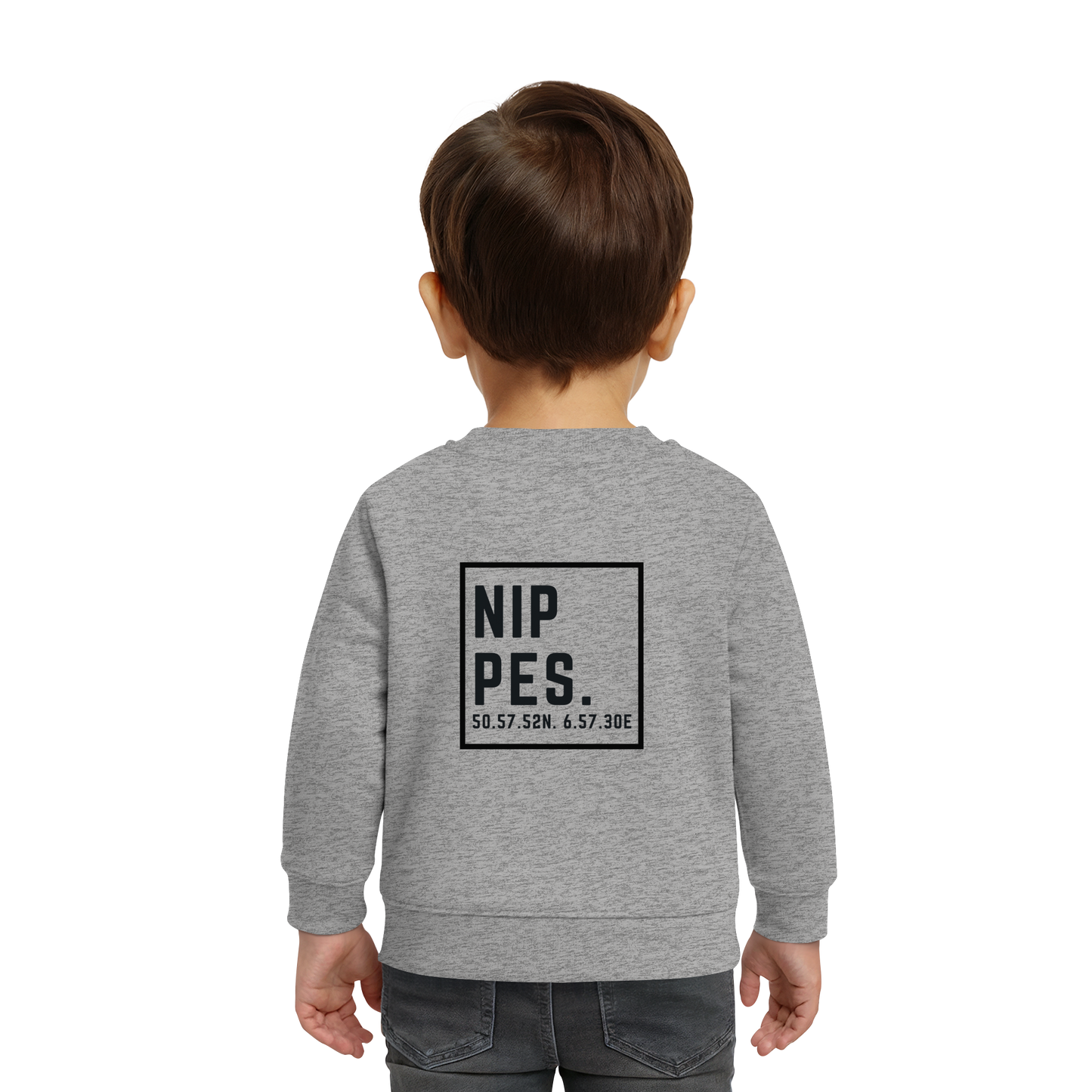 Nippes Koordinaten (großer Druck auf dem Rücken) - Baby Organic Sweatshirt