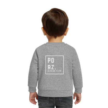 Porz Koordinaten (großer Druck Rücken) - Baby Organic Sweatshirt