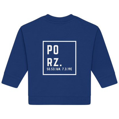 Porz Koordinaten (großer Druck Rücken) - Baby Organic Sweatshirt