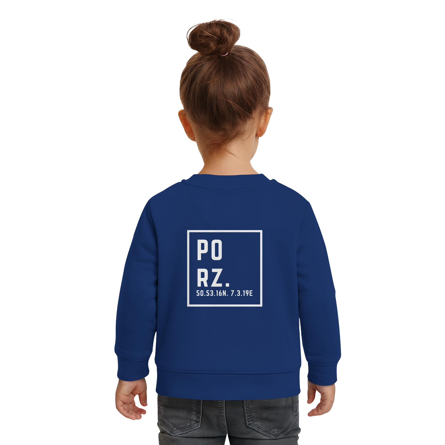 Porz Koordinaten (großer Druck Rücken) - Baby Organic Sweatshirt
