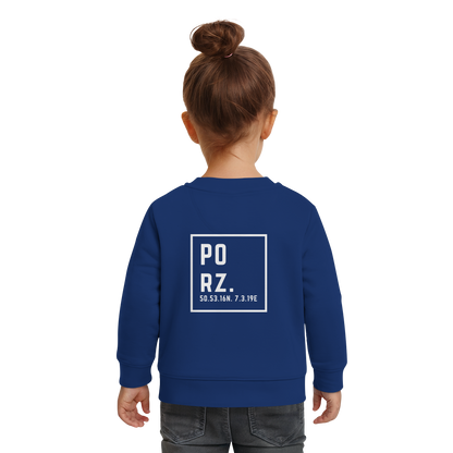 Porz Koordinaten (großer Druck Rücken) - Baby Organic Sweatshirt
