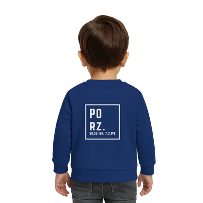 Porz Koordinaten (großer Druck Rücken) - Baby Organic Sweatshirt