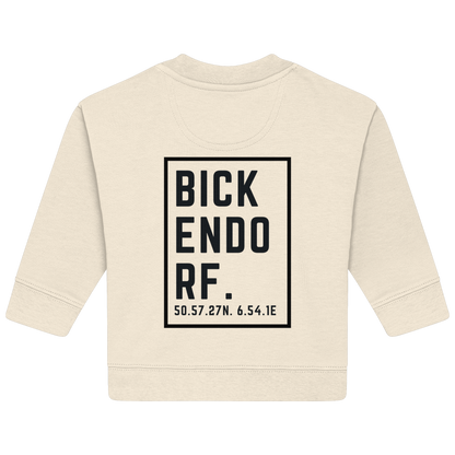 Bickendorf Koordinaten (großer Druck auf dem Rücken) - Baby Organic Sweatshirt