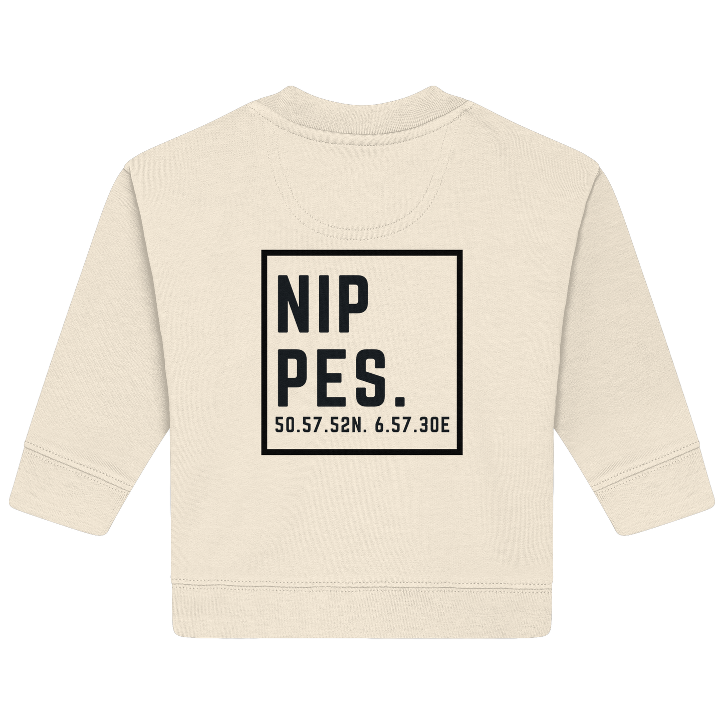 Nippes Koordinaten (großer Druck auf dem Rücken) - Baby Organic Sweatshirt