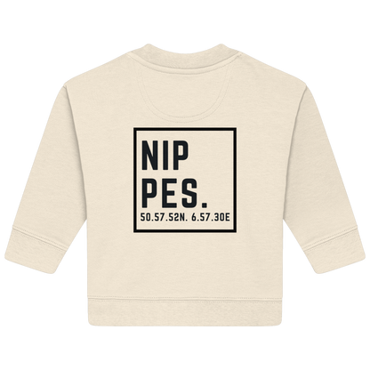 Nippes Koordinaten (großer Druck auf dem Rücken) - Baby Organic Sweatshirt