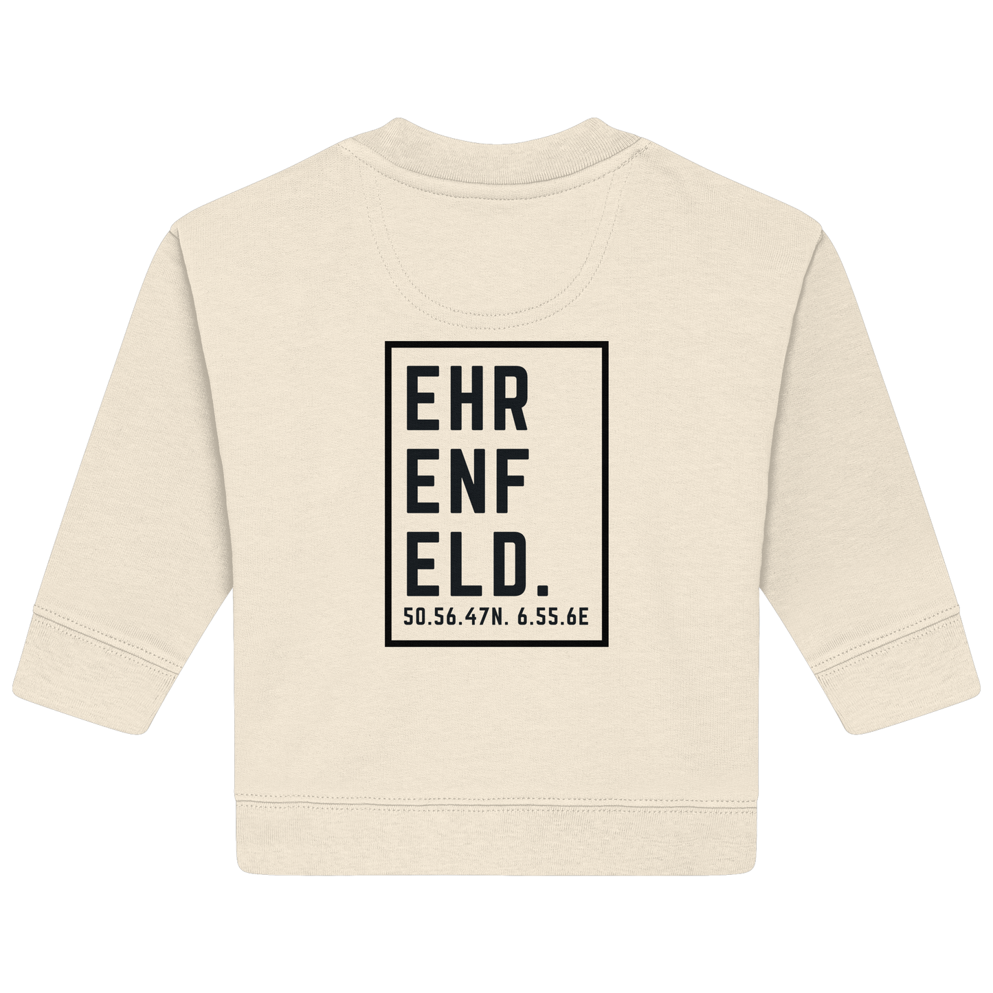 Ehrenfeld Koordinaten (großer Druck auf dem Rücken) - Baby Organic Sweatshirt