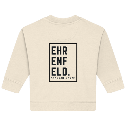 Ehrenfeld Koordinaten (großer Druck auf dem Rücken) - Baby Organic Sweatshirt