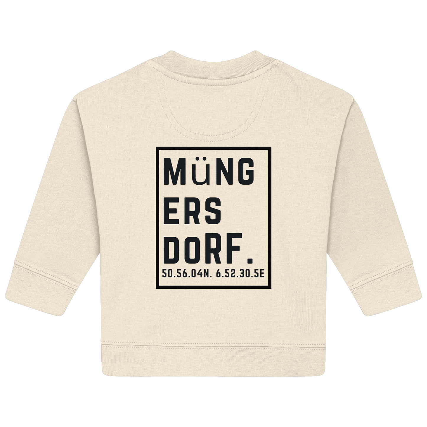 Müngersdorf Koordinaten (großer Druck auf dem Rücken) - Baby Organic Sweatshirt