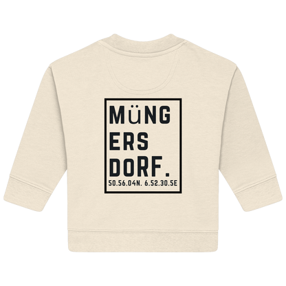 Müngersdorf Koordinaten (großer Druck auf dem Rücken) - Baby Organic Sweatshirt