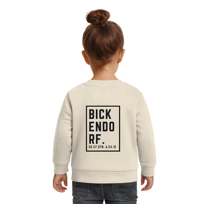 Bickendorf Koordinaten (großer Druck auf dem Rücken) - Baby Organic Sweatshirt