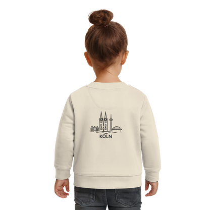Köln Skyline (großer Druck auf dem Rücken) - Baby Organic Sweatshirt