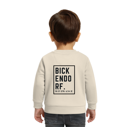Bickendorf Koordinaten (großer Druck auf dem Rücken) - Baby Organic Sweatshirt