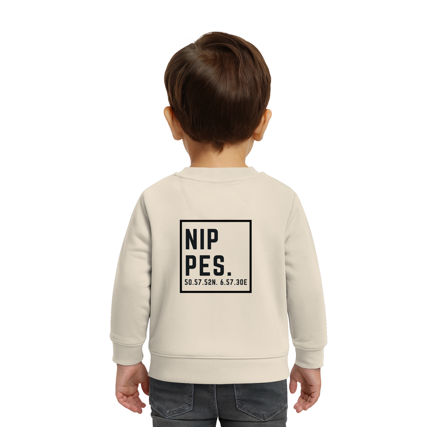 Nippes Koordinaten (großer Druck auf dem Rücken) - Baby Organic Sweatshirt