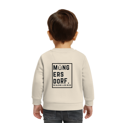 Müngersdorf Koordinaten (großer Druck auf dem Rücken) - Baby Organic Sweatshirt