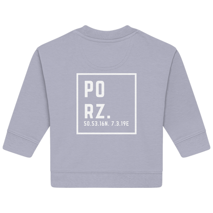 Porz Koordinaten (großer Druck Rücken) - Baby Organic Sweatshirt