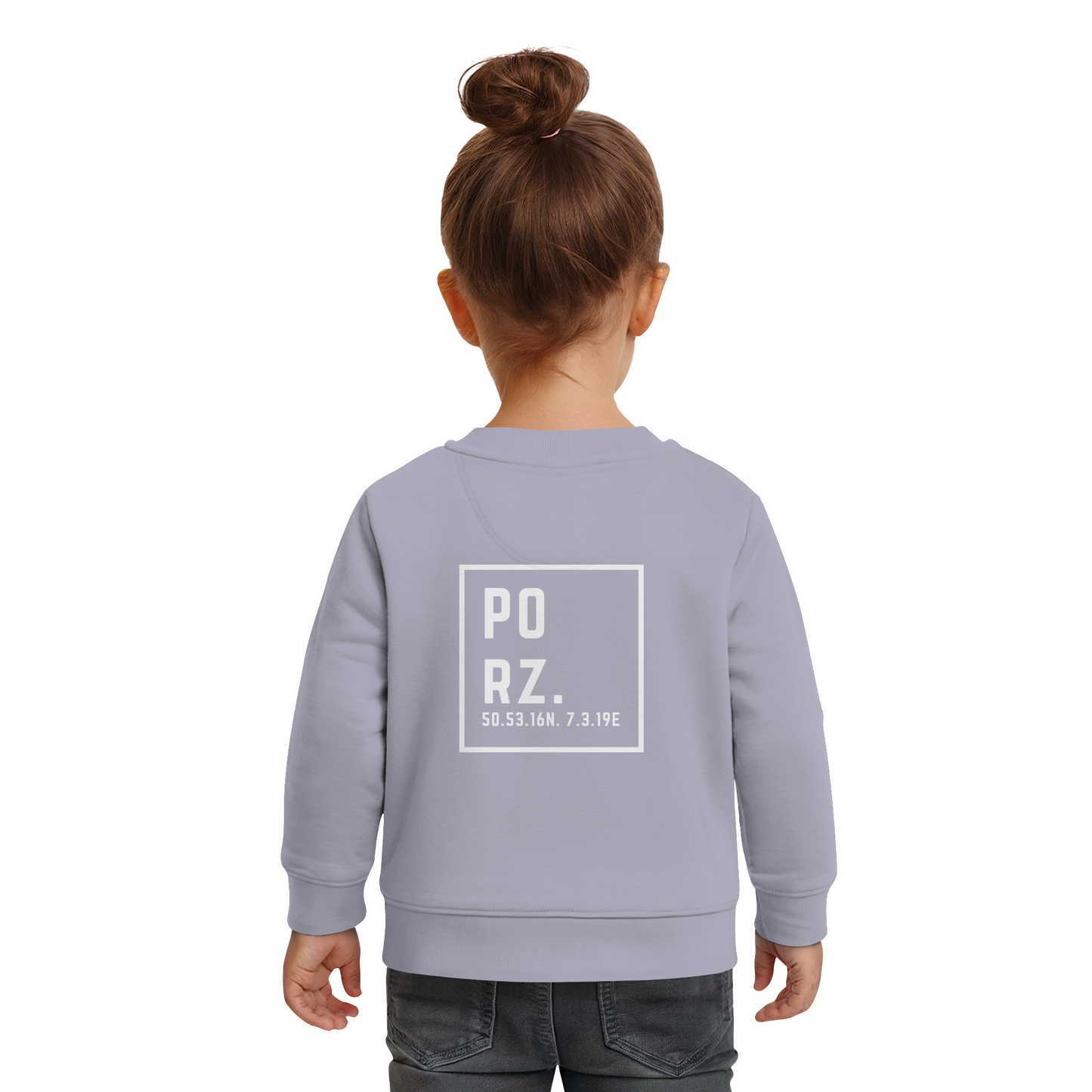 Porz Koordinaten (großer Druck Rücken) - Baby Organic Sweatshirt