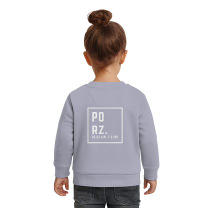 Porz Koordinaten (großer Druck Rücken) - Baby Organic Sweatshirt