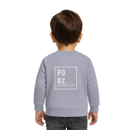 Porz Koordinaten (großer Druck Rücken) - Baby Organic Sweatshirt
