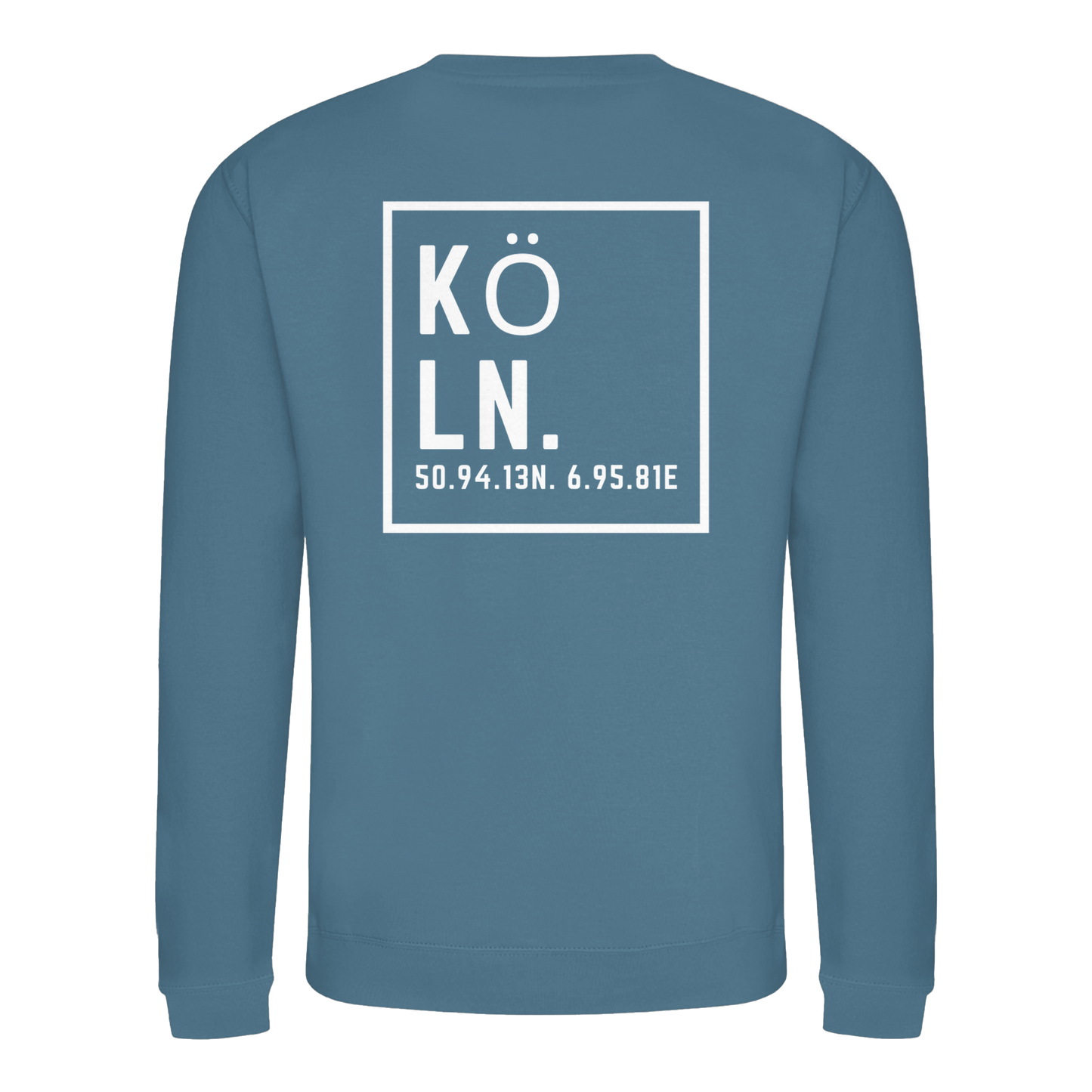 Köln Koordinaten (großer Druck auf dem Rücken) - Basic Sweatshirt