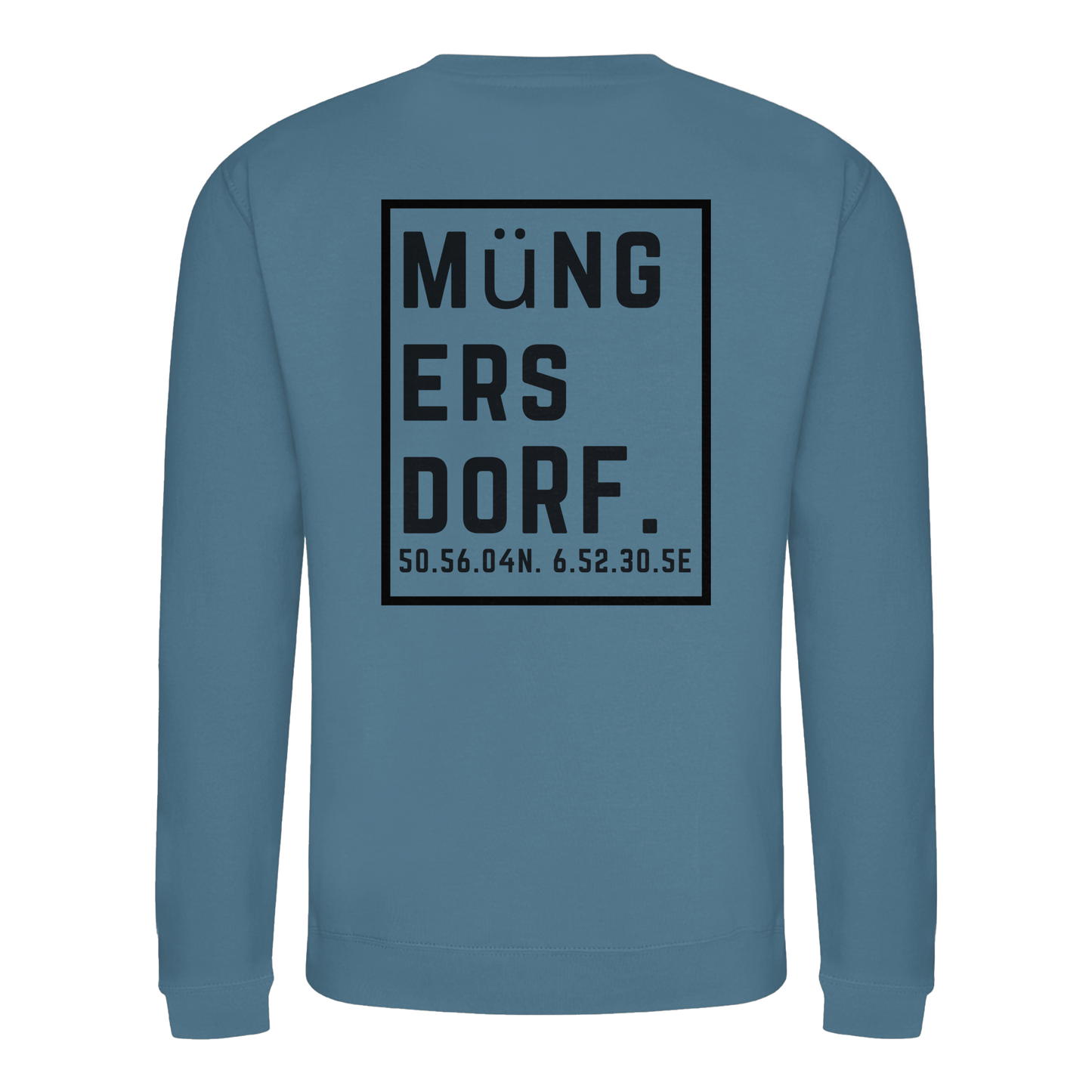 Müngersdorf Koordinaten (großer Druck auf dem Rücken) - Basic Sweatshirt