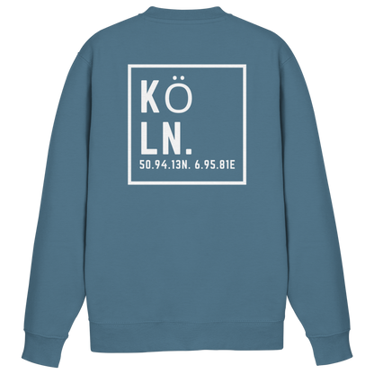 Köln Koordinaten (großer Druck auf dem Rücken) - Basic Sweatshirt