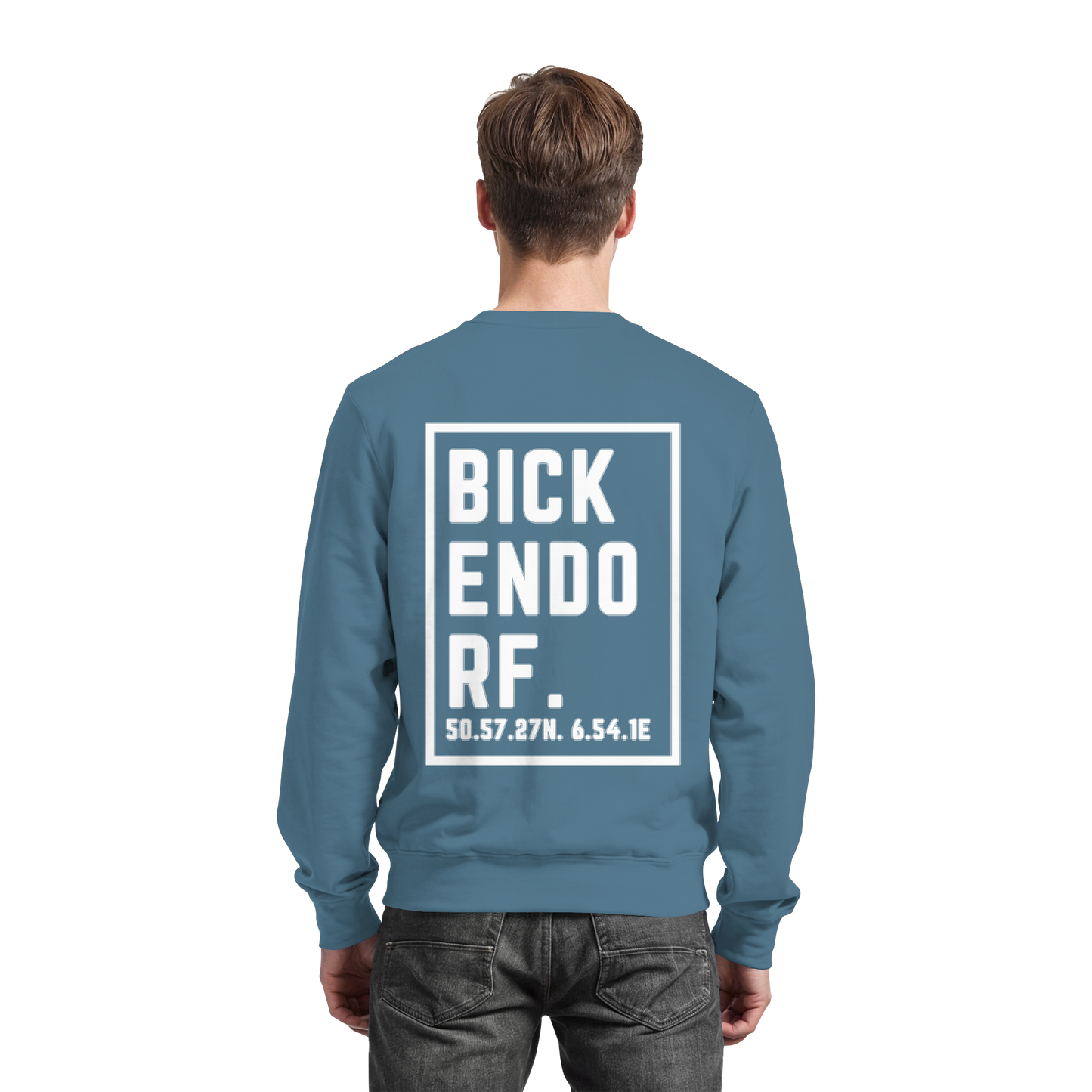 Bickendorf Koordinaten (großer Druck auf dem Rücken) - Basic Sweatshirt