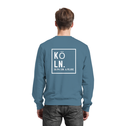 Köln Koordinaten (großer Druck auf dem Rücken) - Basic Sweatshirt