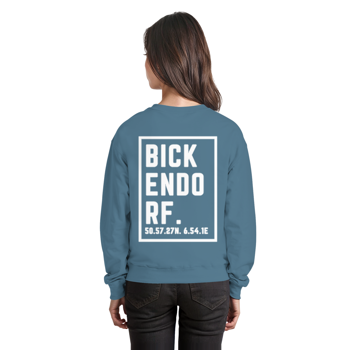 Bickendorf Koordinaten (großer Druck auf dem Rücken) - Basic Sweatshirt