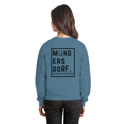 Müngersdorf Koordinaten (großer Druck auf dem Rücken) - Basic Sweatshirt