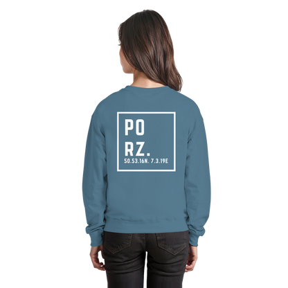 Porz Koordinaten (großer Druck Rücken) - Basic Sweatshirt