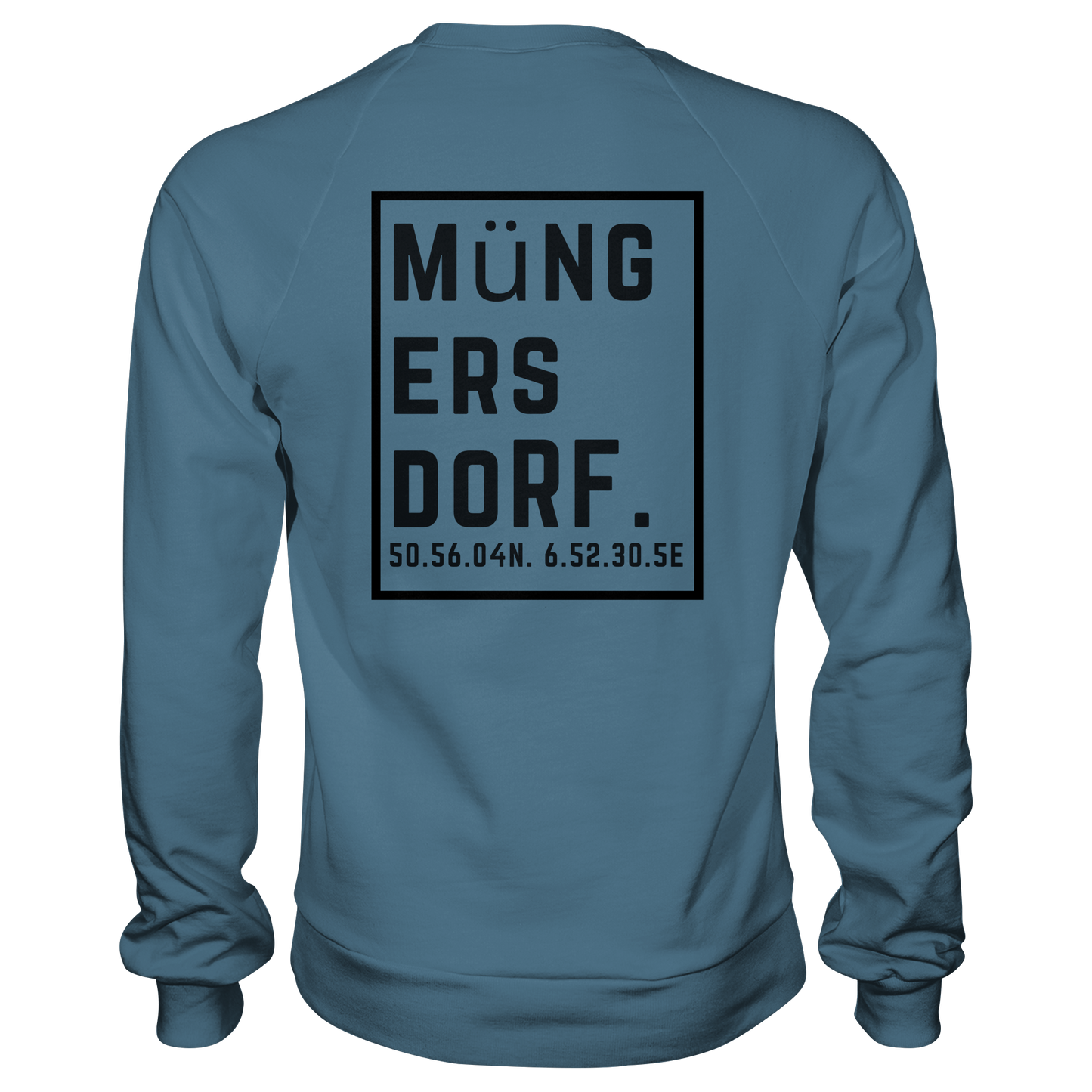 Müngersdorf Koordinaten (großer Druck auf dem Rücken) - Basic Sweatshirt